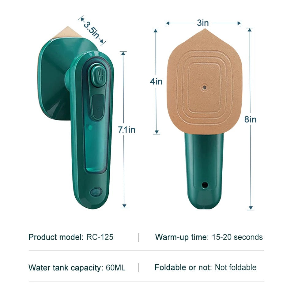 Professional Electric Micro Steam Iron Foldable for Dry and Wet Ironing / Mini Travel Iron Foldable Garment Steamer / Good for Home and Travel