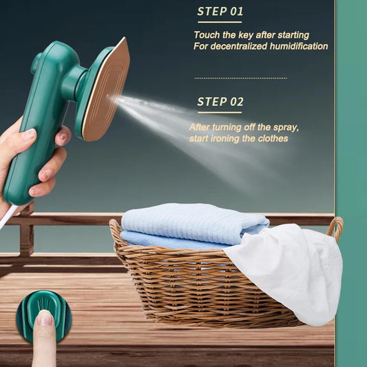 Professional Electric Micro Steam Iron Foldable for Dry and Wet Ironing / Mini Travel Iron Foldable Garment Steamer / Good for Home and Travel